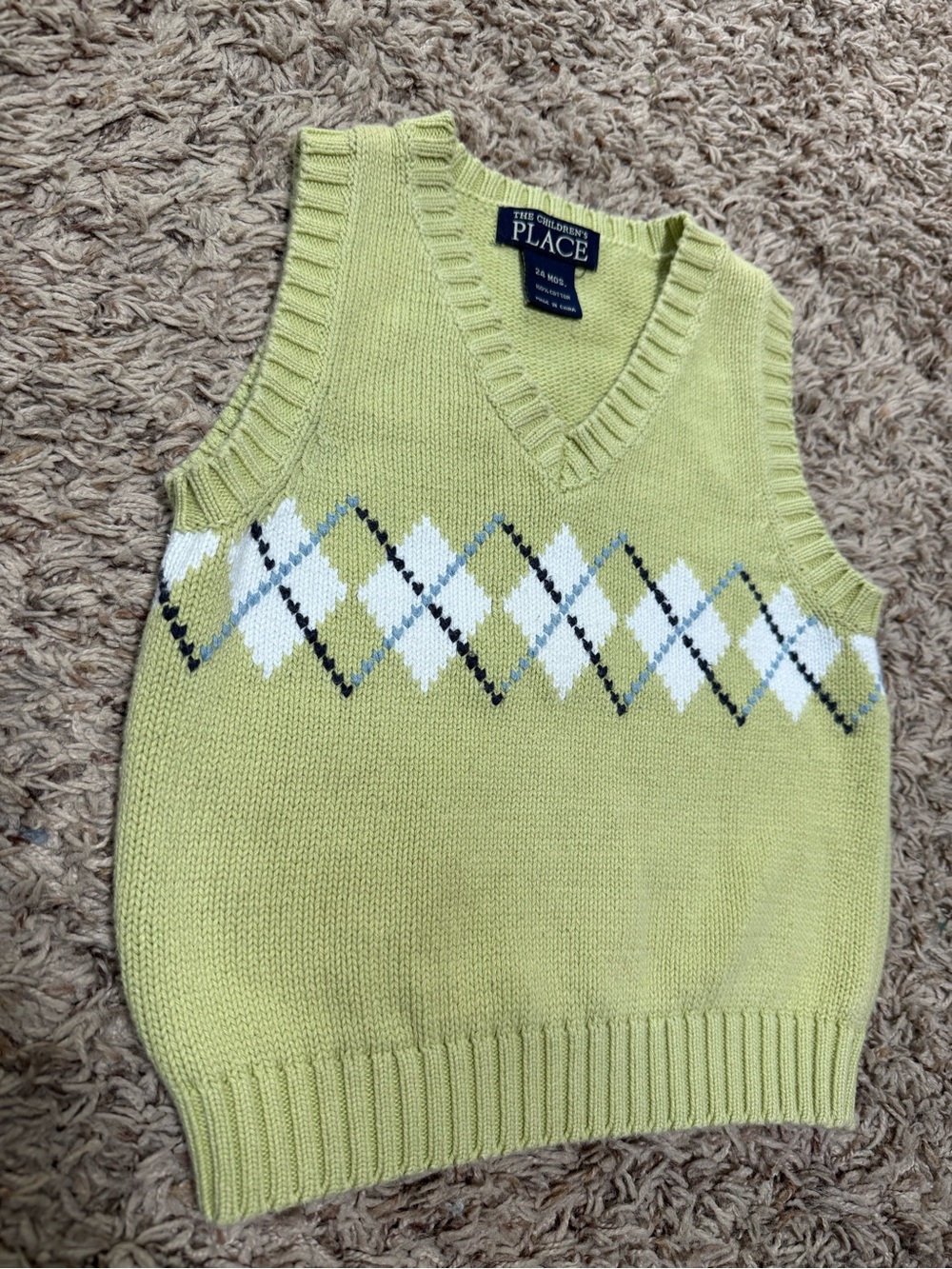 The Children's Place Lime Green Knit Baby Sweater (24m)